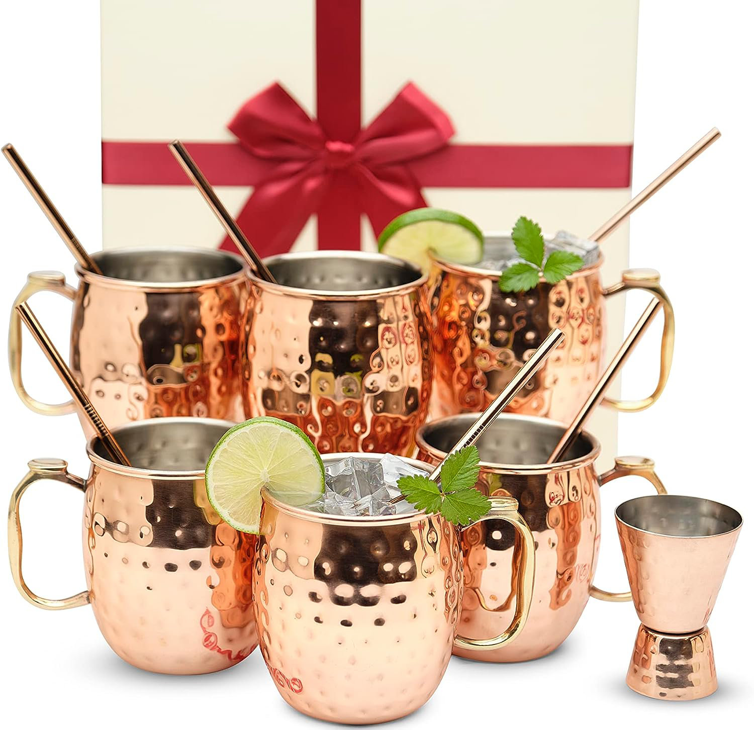 Kitchen Science Gift Set Stainless Steel Lined Copper Moscow Mule